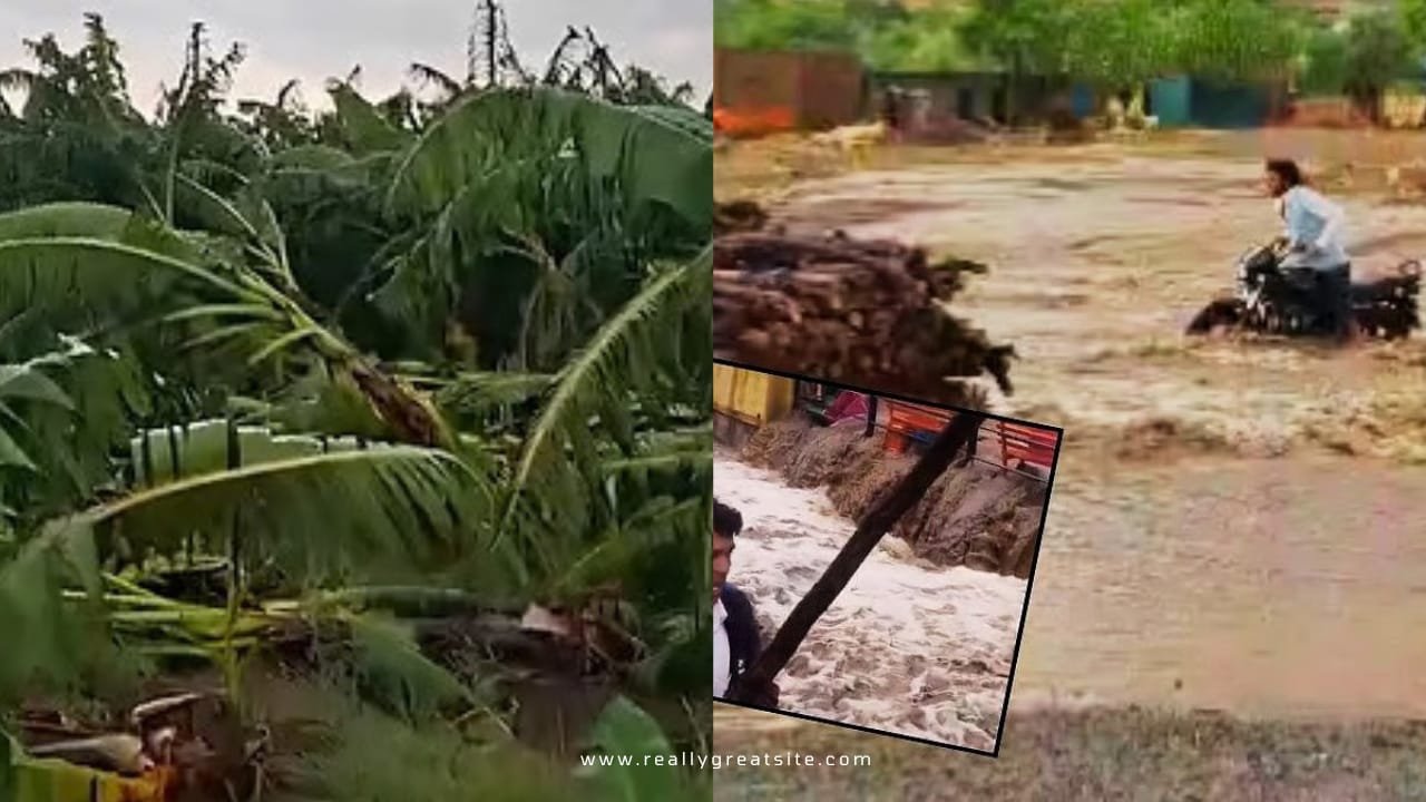 कुमशेत परिसरात ढगफुटी सदृश्य पाऊस; शेतपिकांसह घरांचे मोठे नुकसान, नागरिकांचे जनजीवन विस्कळीत